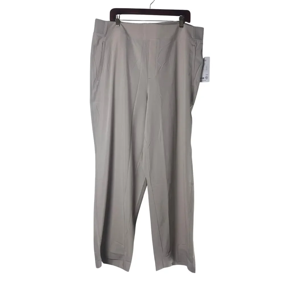 NWT Athleta Brooklyn Heights Pants Wide Leg Stretch Tan Cream Size 20 - Picture 4 of 12